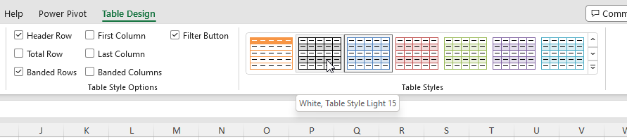A tooltip that displays the name of a theme.